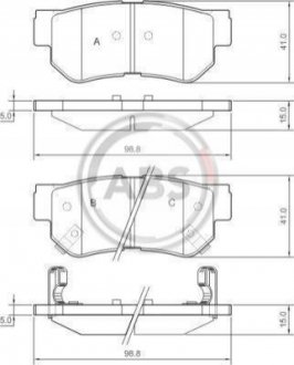 37247 A.B.S. Гальмівні колодки дискові (1 к-т)