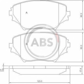 37230 A.B.S. Гальмівні колодки дискові (1 к-т)