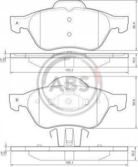 37217 A.B.S. Гальмівні колодки дискові (1 к-т)