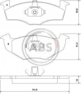 37092 A.B.S. Гальмівні колодки дискові (1 к-т)
