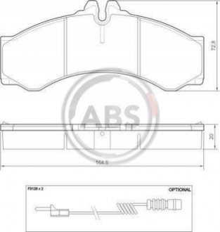 37000 A.B.S. Гальмівні колодки дискові (1 к-т)