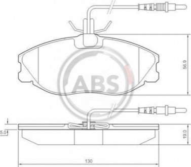 36977 A.B.S. Гальмівні колодки дискові (1 к-т)