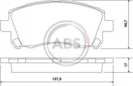 36972 A.B.S. Гальмівні колодки дискові (1 к-т)