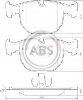 36961 A.B.S. Гальмівні колодки дискові (1 к-т)