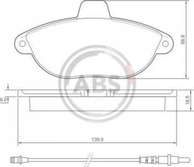 36911 A.B.S. Гальмівні колодки дискові (1 к-т)