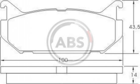 36796 A.B.S. Гальмівні колодки дискові (1 к-т)