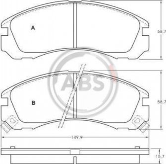 36753 A.B.S. Гальмівні колодки перед Outlander 12-/Peugeot 4007 07-