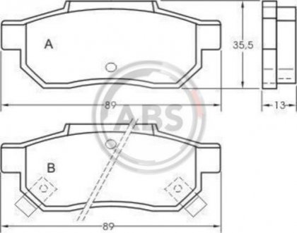 36636 A.B.S. Гальмівні колодки дискові (1 к-т)