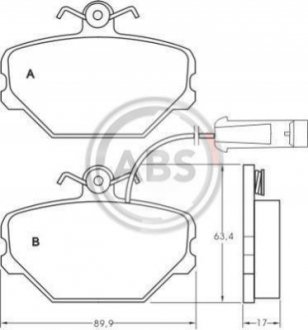 36630 A.B.S. Гальмівні колодки дискові (1 к-т)