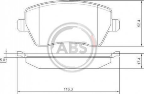 37395 A.B.S. Гальмівні колодки дискові