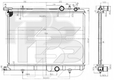 FP 54 A63 FPS Радиатор охлаждения