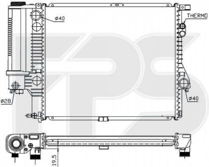 FP 14 A42 FPS Радиатор охлаждения