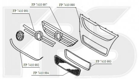 FP 7410 991 FPS Решітка пластикова