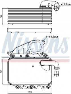 91100 NISSENS Масляний радіатор