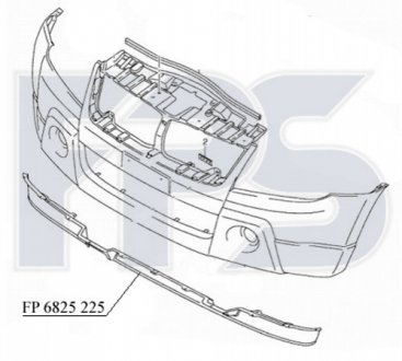 FP 6825 225 FPS Спойлер бампера