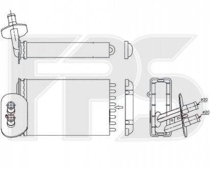 FP 74 N172 FPS Радиатор пічки