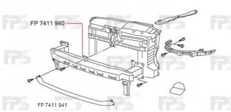 FP 7411 940-P FPS Шина бампера