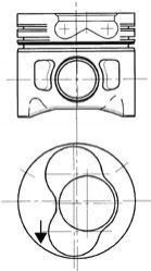 94428720 KOLBENSCHMIDT Поршень, комплект VW 1,9TD 1Z 3-4 циліндр