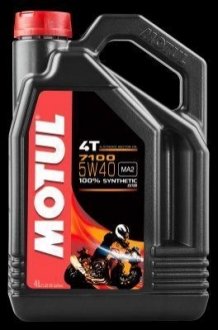 Масло для 4-х тактных двигателей синтетическое эстеровое Motul "7100 4T 5W40", 4л 104087