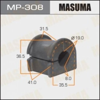 MP308 MASUMA Втулка стабилизатора MASUMA /front/ Corolla ZZE122, NZE120, 121 [уп.2]