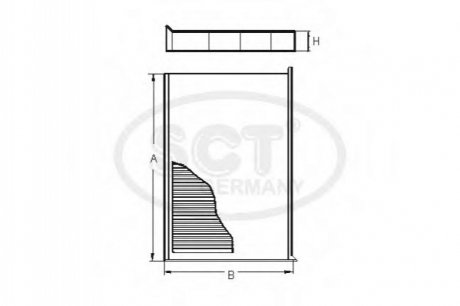 SA 1217 SCT Фильтр салона Mitsubishi Lancer 1.5-2.0 (08-)/Outlander 2.0-3.0 (06-)/ASX 1.6-2.0 (10-)/Citroen C4 1.6 (12-) (SA1217) SCT