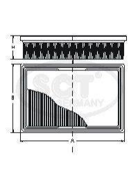 SB 2381 SCT Фильтр воздушный Audi A1 (8X)/A3 (8P)/A3 (8VA/8VS/8V7)/Q2 (GA)/Q3 (8U) (SB 2381) SCT