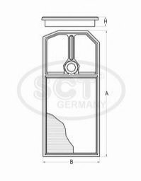 SB 2281 SCT Фильтр воздушный CITROEN C4 Picasso / Grand C4 Picasso 1.6 HDi (10-) (SB 2281) SCT