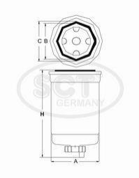 ST 6106 SCT Фильтр топливный FORD Transit 2000 2.0 DI Turbodiesel (00-06) (ST 6106) SCT