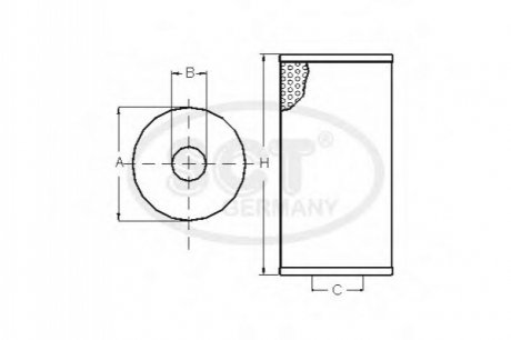 SH 426 L SCT Фильтр масляный BMW X5 (E53) 3.0 M 54 B 30 (00-) (SH 426 L) SCT