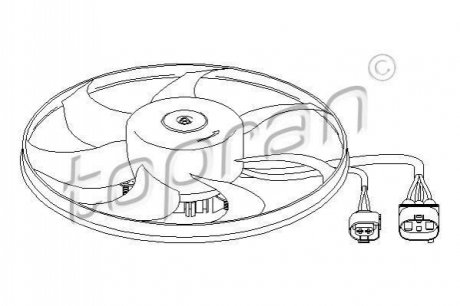111283 TOPRAN / HANS PRIES Вентилятор радіатора (оxолодження двигателя)