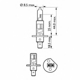 12454RA C1 PHILIPS Автолампа Philips H1 12V 100W P14,5S RALLY