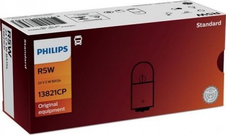 13821CP PHILIPS Лампа 24V R5W24V 5W BA15s (пр-во Philips)