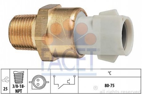 7.5052 FACET Датчик включения вентилятора Ford Escort 86 express 1.4 i (86-90) (7.5052) FACET