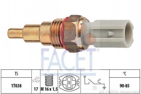 7.5205 FACET Датчик вмикання вентилятора Mazda 121/323/626 1.3-2.0 87-96