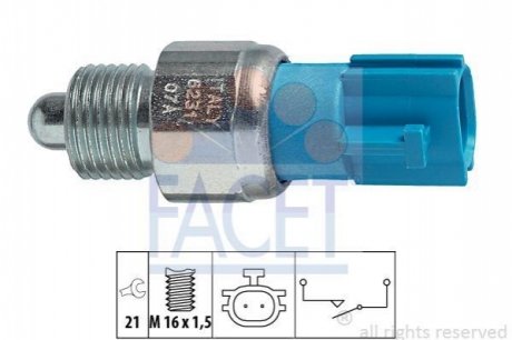 7.6231 FACET Датчик заднього хода Megane/Scenic/X-Trail 01-