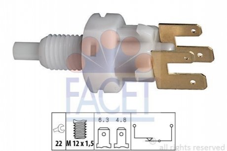 7.1083 FACET Датчик стоп-сигнала Opel Omega b 2.0 (94-00) (7.1083) FACET