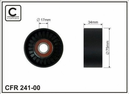 24100 CAFFARO Ролик  обвідний пас поліклиновий