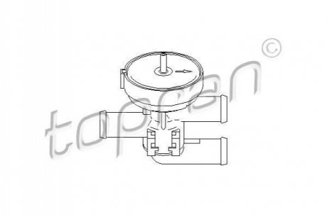 206241 TOPRAN / HANS PRIES Кран пічки OPEL ASTRA/VECTRA