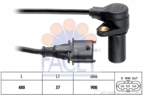 9.0169 FACET Датчик коленвала Fiat PUNTO,BRAVA,BRAVO/Lancia KAPPA 1.9D/2.4D 96-