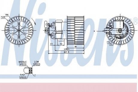 87154 NISSENS Вентилятор салона