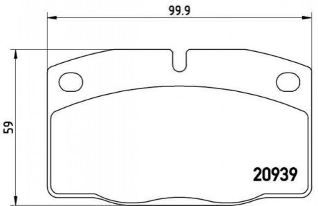 P59 005 BREMBO Колодки дискового тормоза