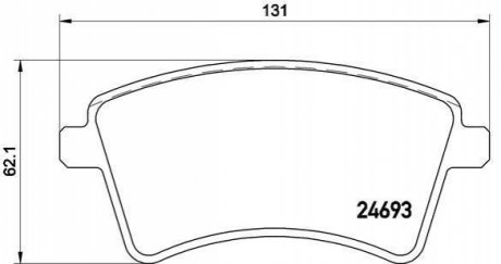 P68 044 BREMBO Гальмівні колодки дискові