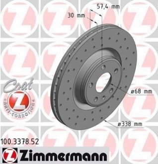 100337852 ZIMMERMANN Диск гальмівний SPORT Z