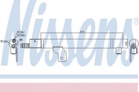 95491 NISSENS Осушувач VOLVO S60(00-)2.0 T(+)[OE 30780200]