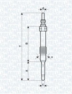 062900053304 MAGNETI MARELLI UC43A Свеча накала