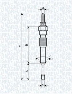 062900068304 MAGNETI MARELLI UC51A Свеча накала