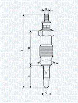 062582804304 MAGNETI MARELLI UX11A Свеча накала