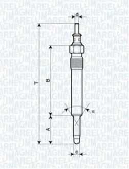 062900004304 MAGNETI MARELLI UX17A Свеча накала