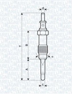 062900046304 MAGNETI MARELLI UX23A Свеча накала