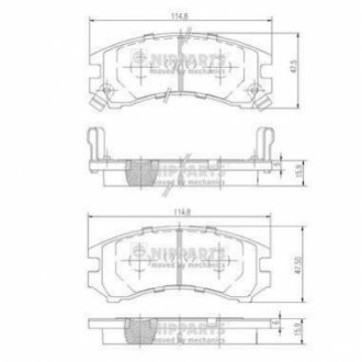 J3601035 NIPPARTS Гальмівні колодки